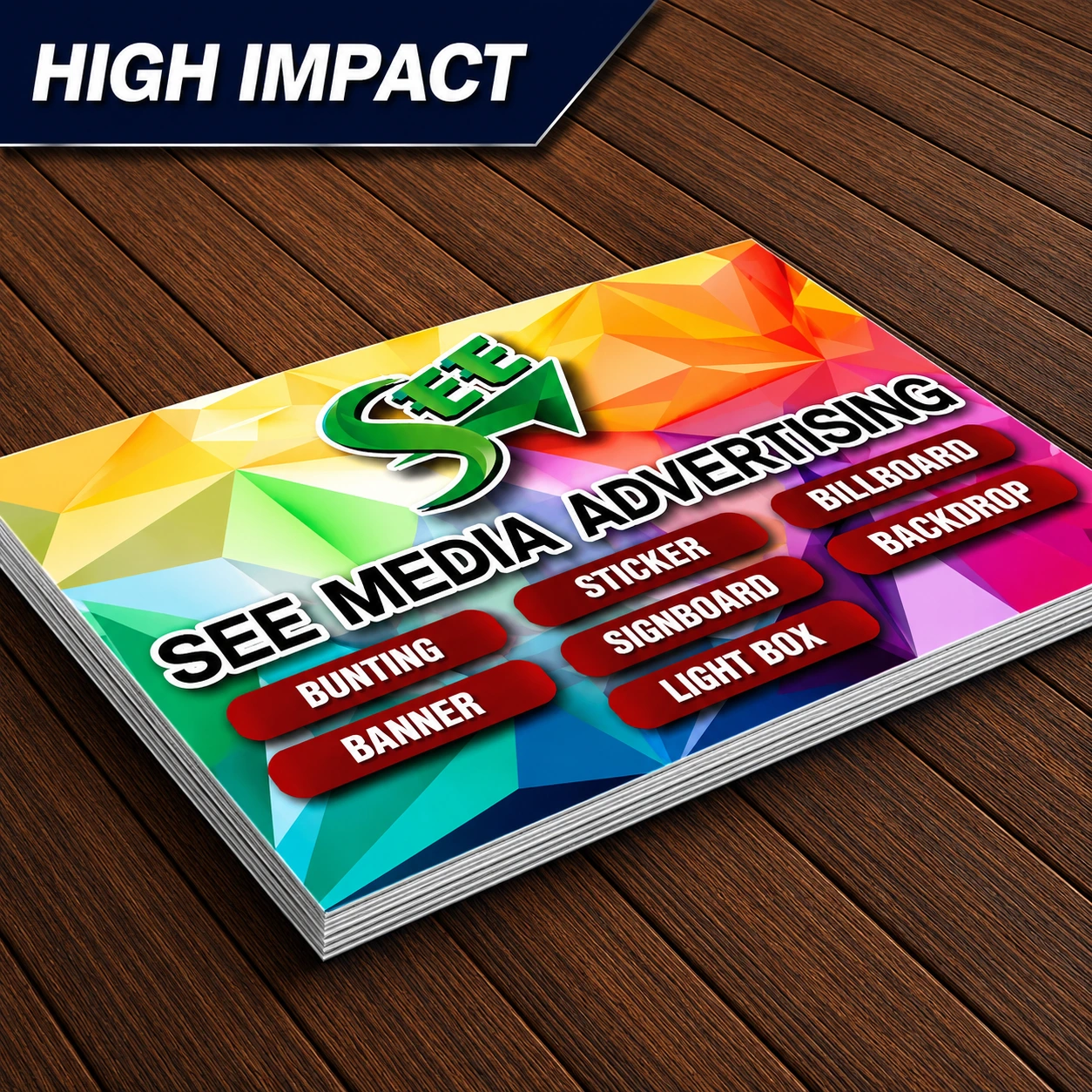 High Impact board signage material with smooth surface printing for advertising displays and promotional signboards in Malaysia