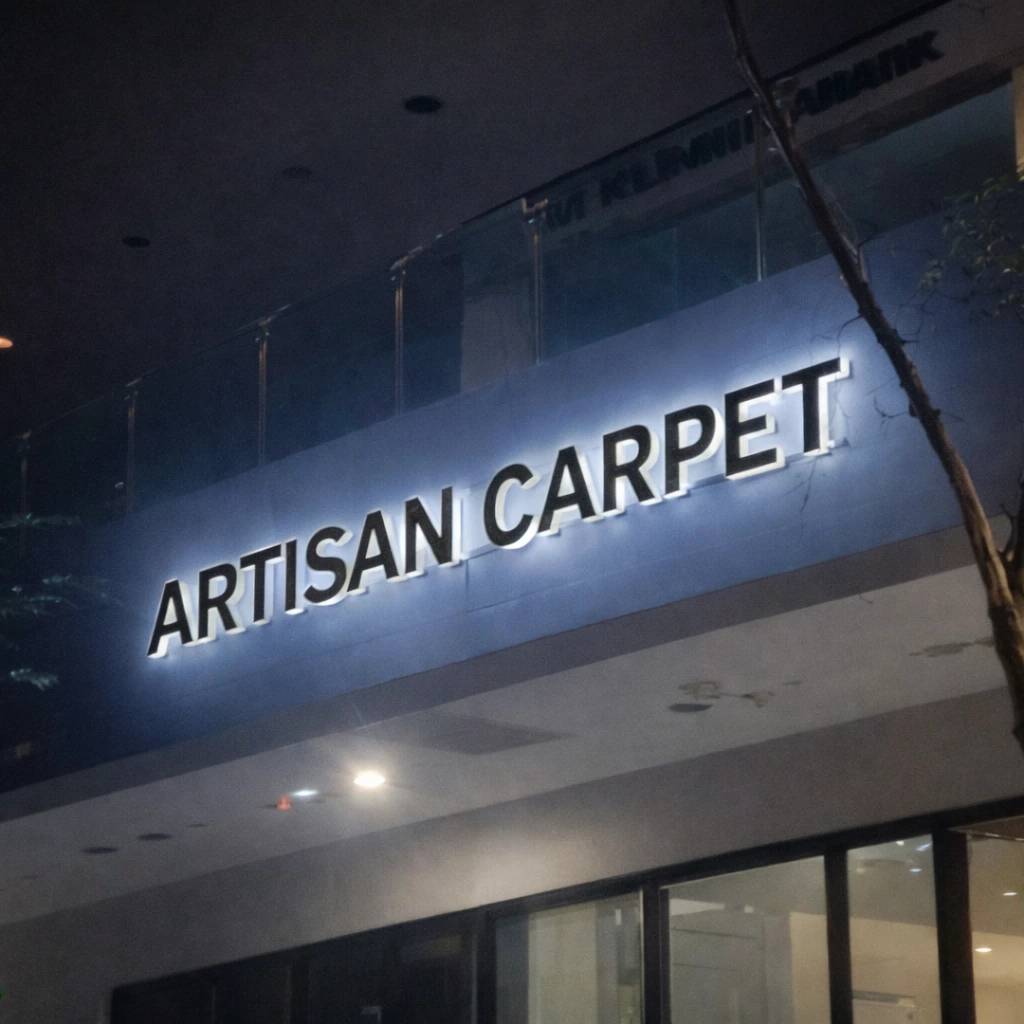 Neon Sign EMR Autoworks dengan pencahayaan LED moden untuk bengkel kereta yang tampil profesional dan mudah dilihat pada waktu malam