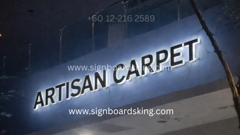 Neon Sign EMR Autoworks dengan pencahayaan LED moden untuk bengkel kereta yang tampil profesional dan mudah dilihat pada waktu malam