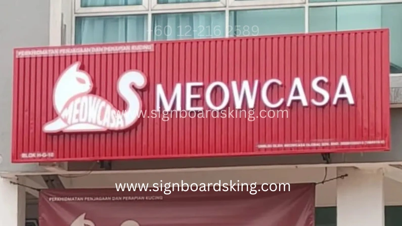 3D Frontlit Signboard Installation for MeowCasa