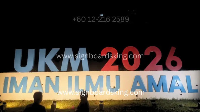 UKM 2026 Large 3D Box-Up Lettering Signage