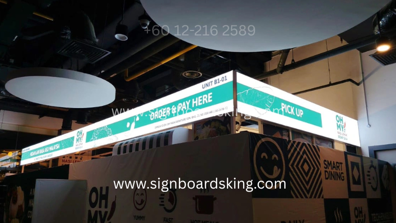 fabric lightbox Oh My Nasi Lemak LED lightbox signage Malaysia restaurant sign
