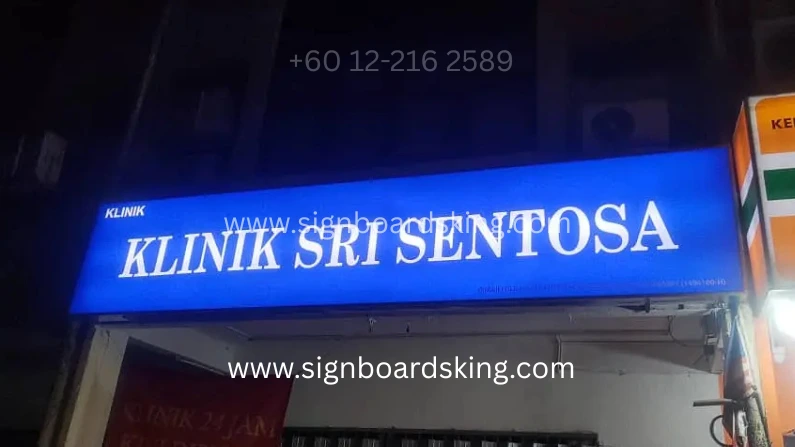 LED Lightbox Signboard Installation for Klinik Sri Sentosa
