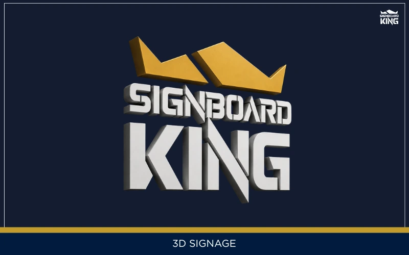 3D signboard lettering with illuminated acrylic finish